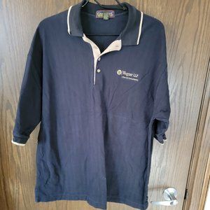 Cross Creek Navy Blue Wegner LLP Polo Shirt Size XL